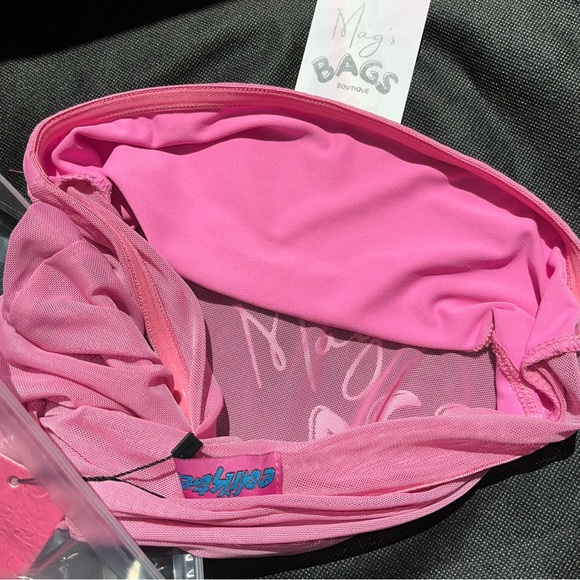 Edikted: Sheer Mesh Flower Pin Pink Strapless See-Through Suri Maxi Dress ๐ - Picture 10 of 16